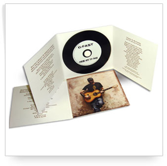 vinyl cd on cardboard 3 panels