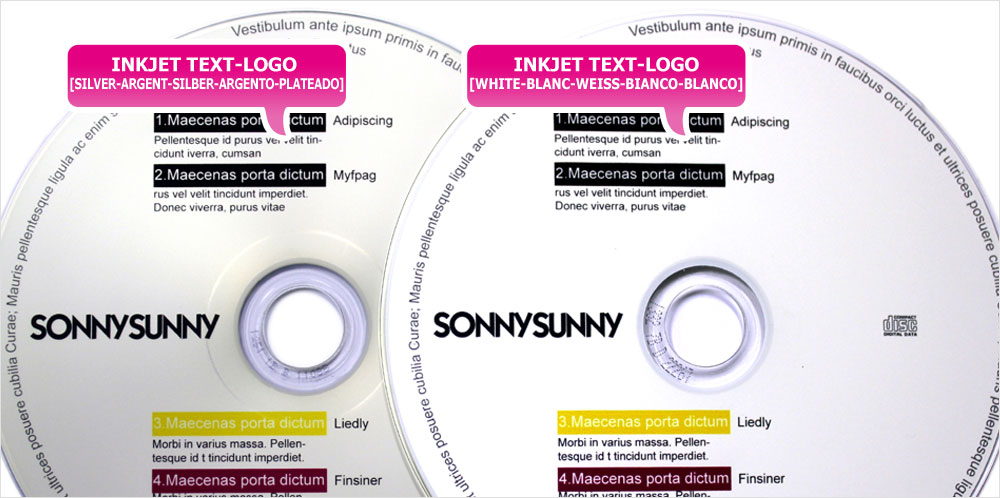 CD Printing Inkjet Text & Logo